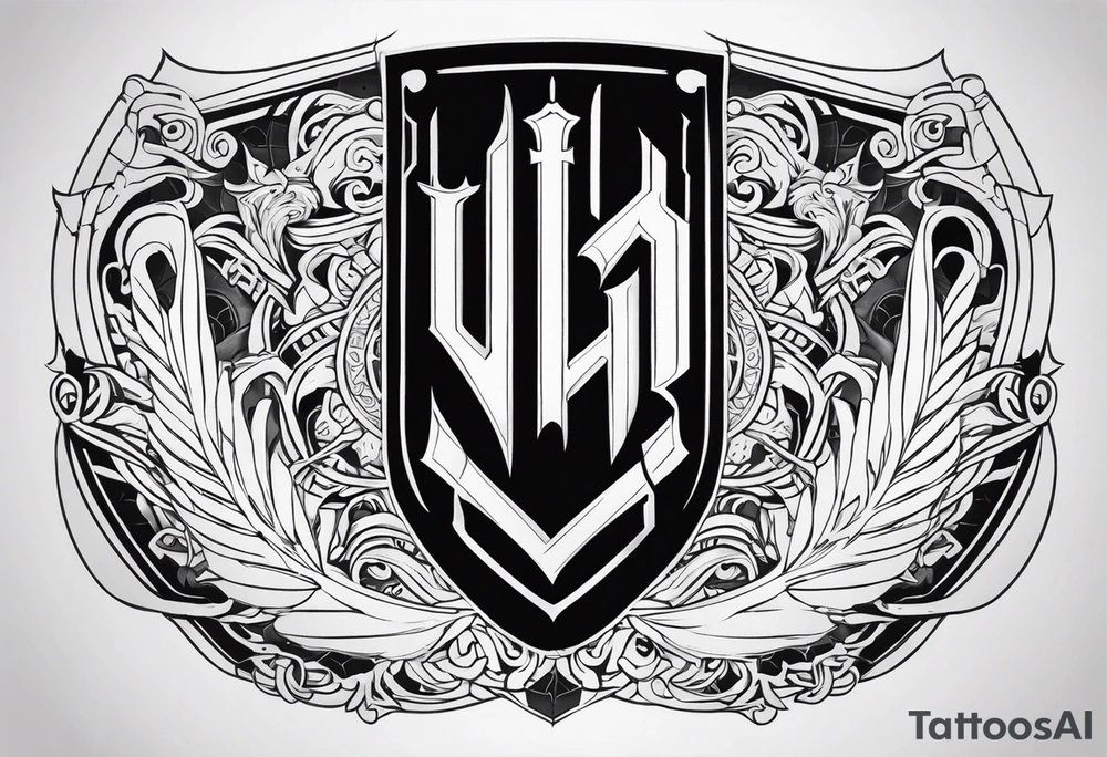 Valhalla sword shield tattoo idea