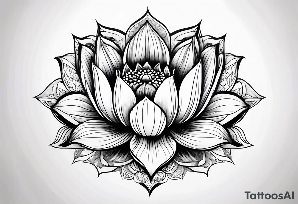 Lotus flower tattoo idea