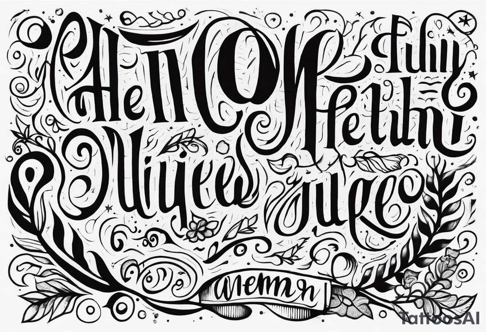 niemals aufgeben in words simple tattoo idea