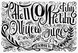 niemals aufgeben in words simple tattoo idea