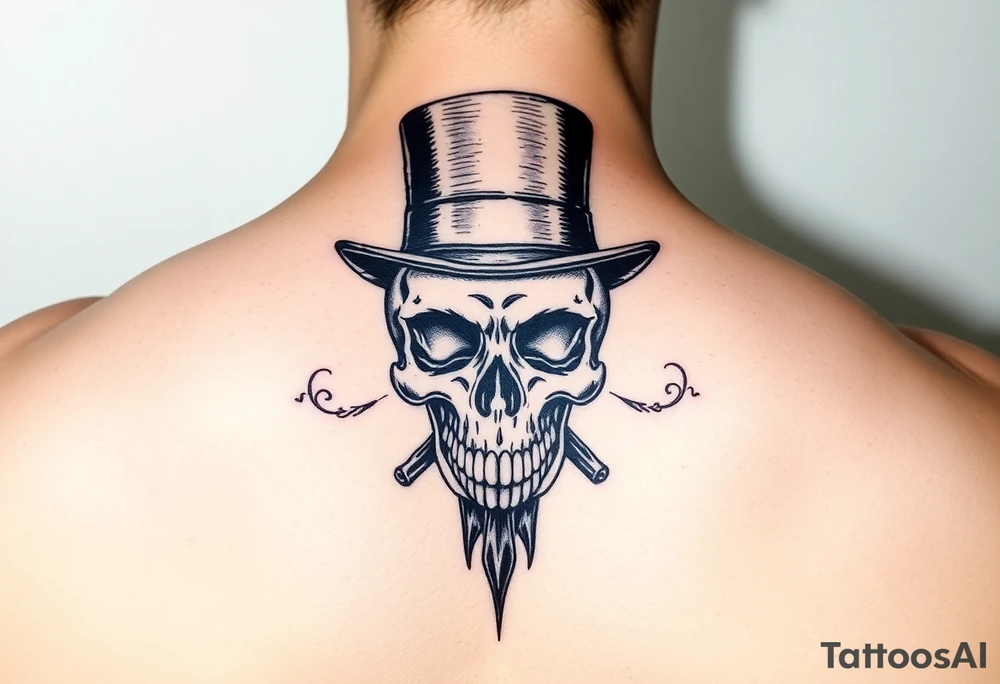 voodoo skull, top hat, tattoo idea