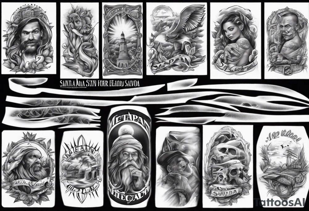 Metapan, Santa Ana El Salvador theme half sleeve forearm tattoo idea