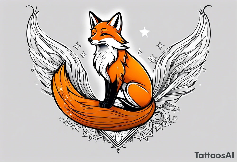 fox who look up the stars tattoo idea