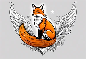 fox who look up the stars tattoo idea