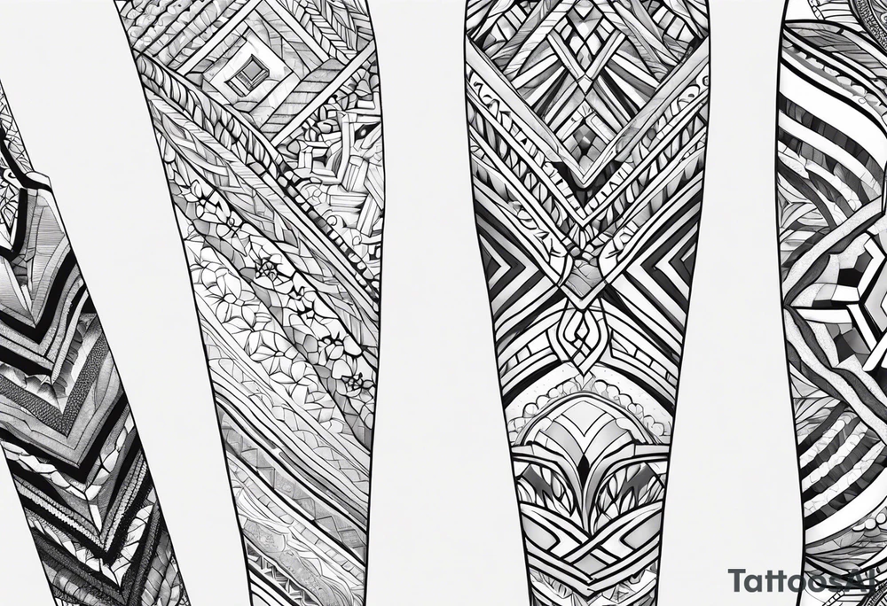 Butt and leg sleeve patterns tattoo idea