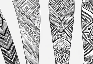 Butt and leg sleeve patterns tattoo idea