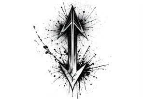 one  arrow  that look down tattoo idea