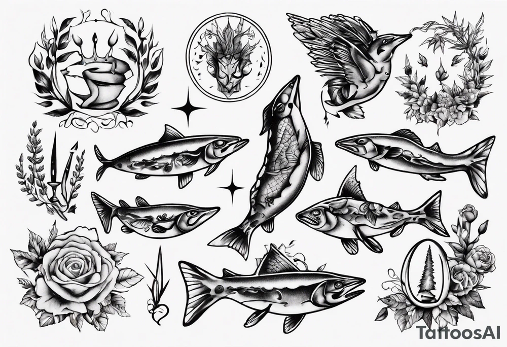 reh und forelle tattoo idea