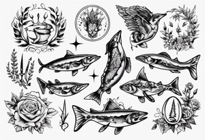 reh und forelle tattoo idea
