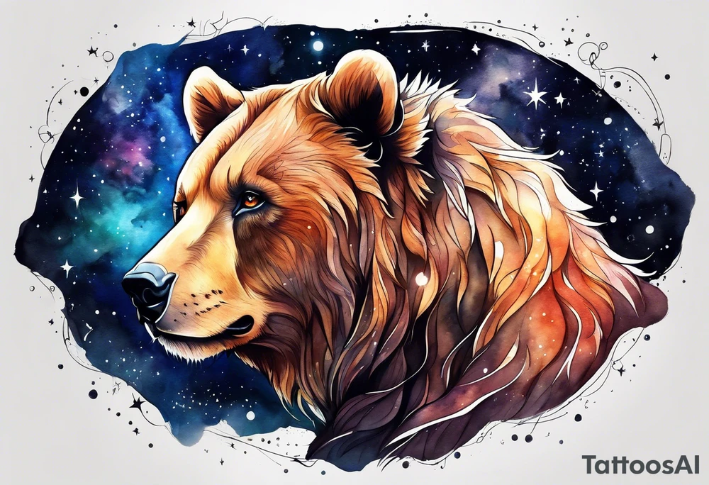 Ursa Major and Leo Minor constellations tattoo idea