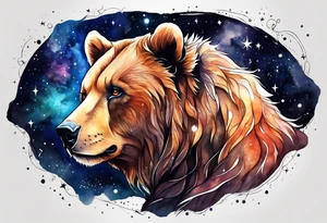 Ursa Major and Leo Minor constellations tattoo idea