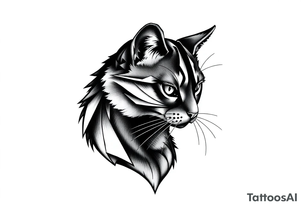Black Cat tattoo idea