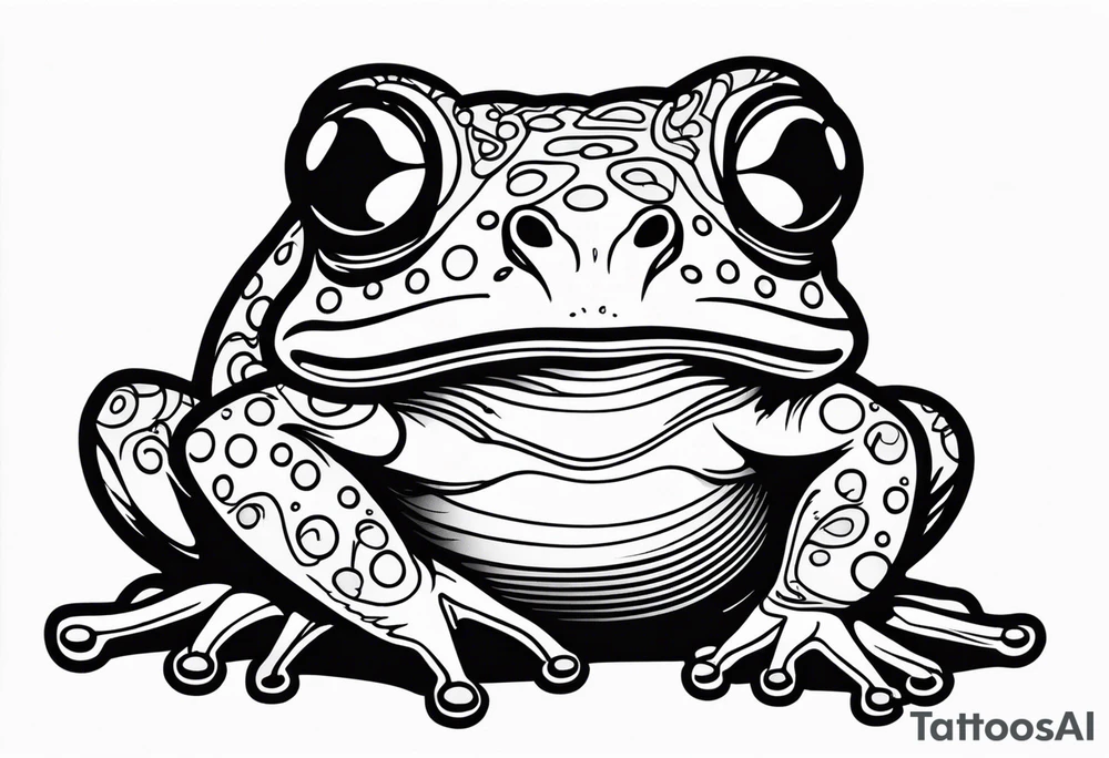a psychedelic frog tattoo idea