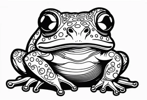 a psychedelic frog tattoo idea