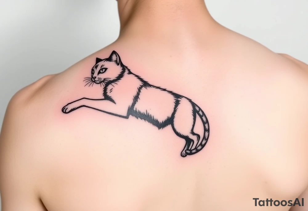 black cat tattoo idea
