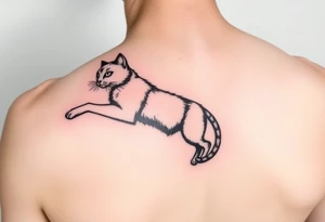 black cat tattoo idea