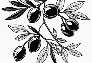 An olive branch with a thornvine tattoo idea