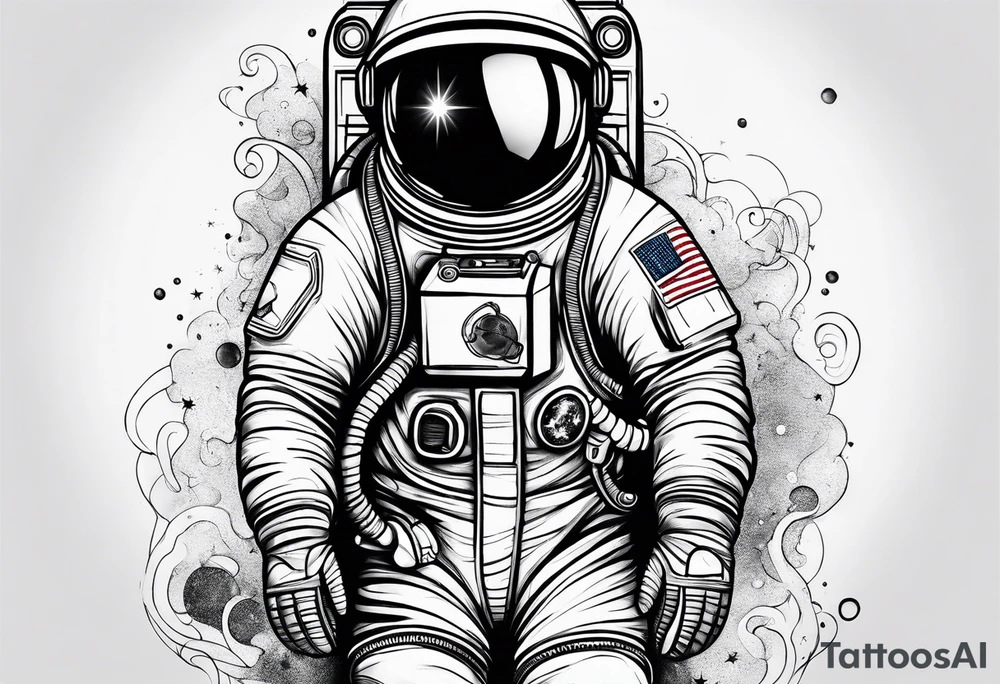 astronaut feet tattoo idea