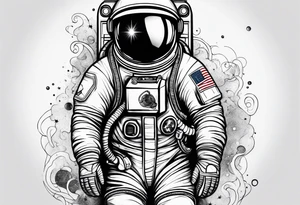 astronaut feet tattoo idea