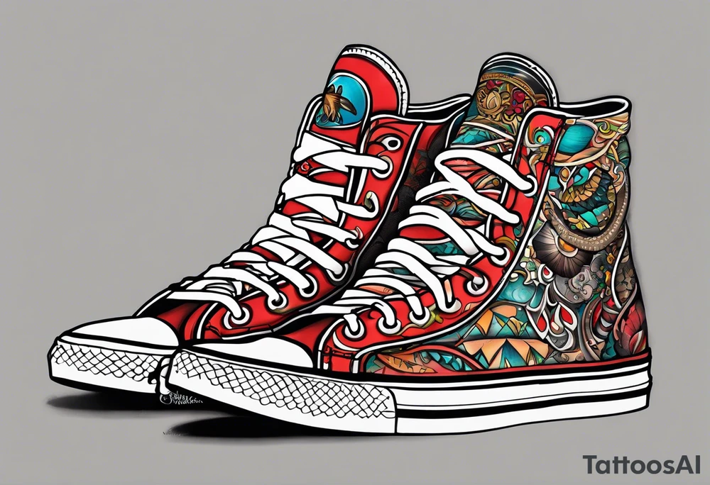 vans converse tattoo idea