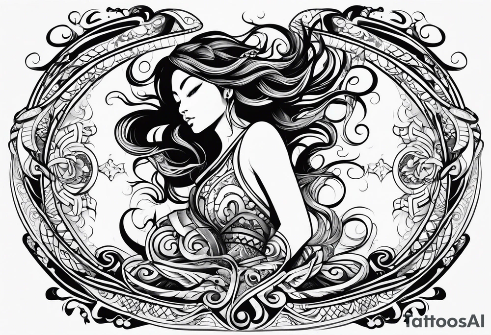 aquarius tribal tattoo tattoo idea