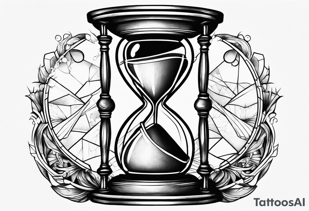 Broken hourglass tattoo idea