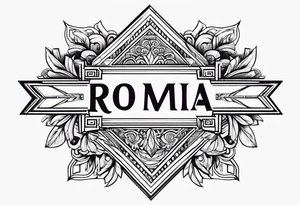 Name Roman in all languages pf word tattoo idea