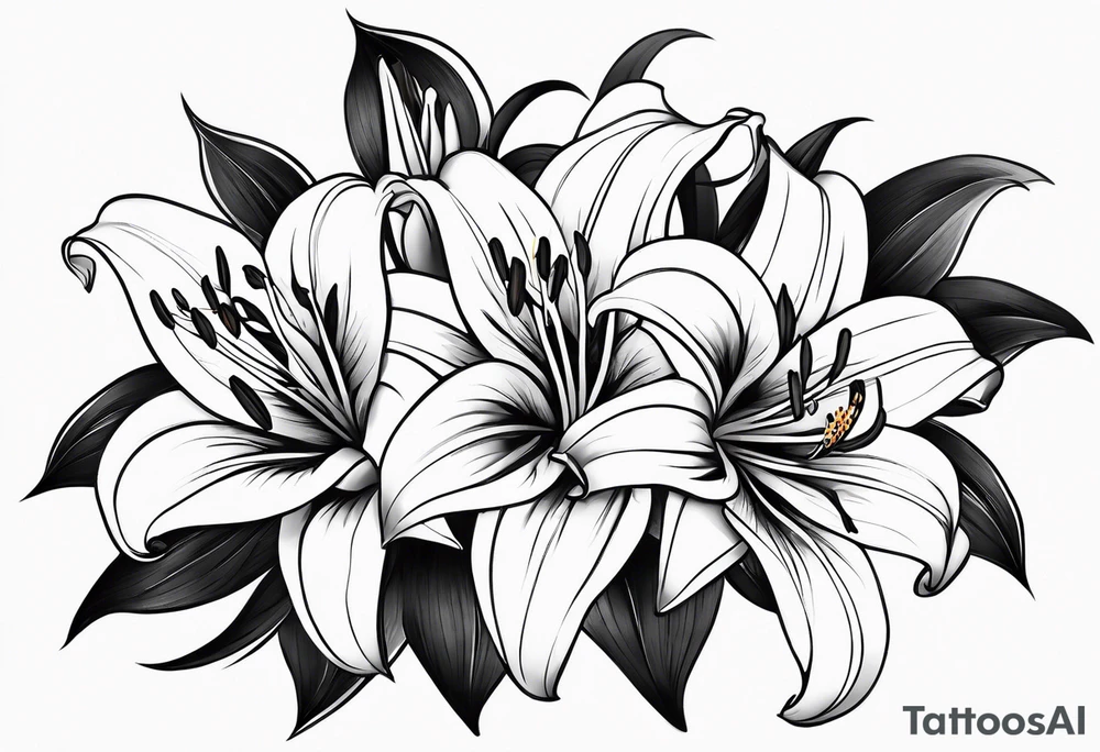 Bestfriends lillies simple tattoo idea