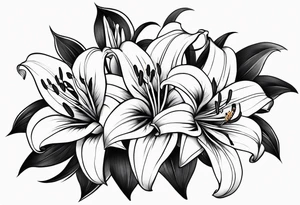Bestfriends lillies simple tattoo idea