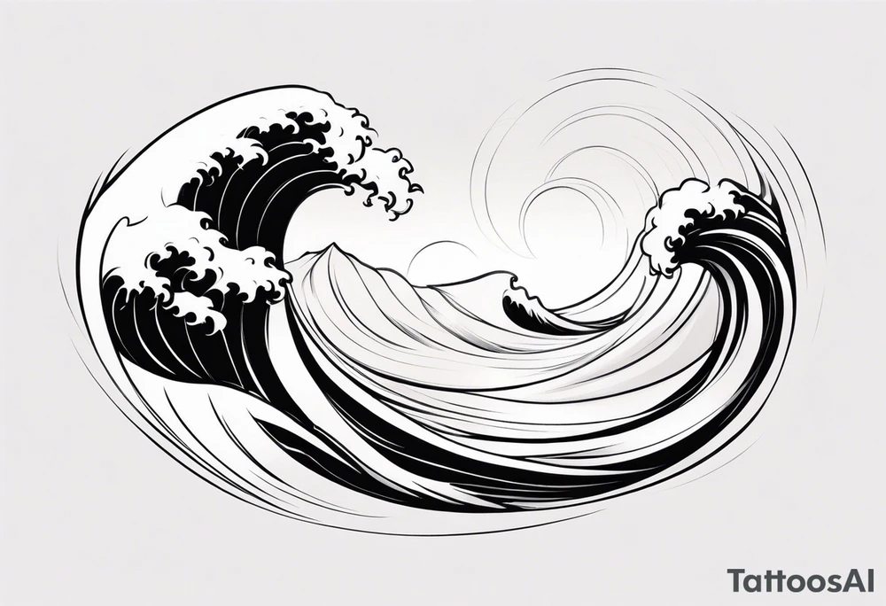 wave tattoo idea