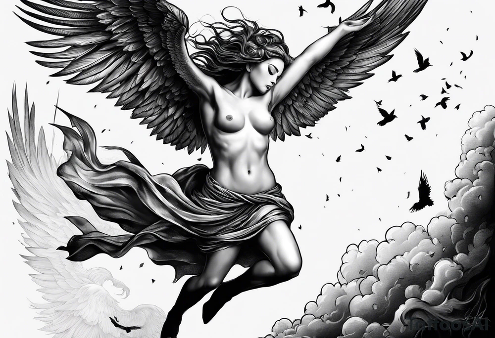 Icarus 

let our scars fall in love tattoo idea