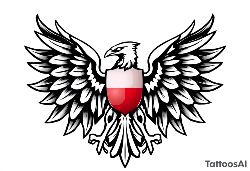 Poland symbol and poker cards The wings of the eagle in the Polish symbol are in the form of poker cards. Add casino money to it. tattoo idea