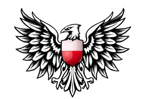 Poland symbol and poker cards The wings of the eagle in the Polish symbol are in the form of poker cards. Add casino money to it. tattoo idea