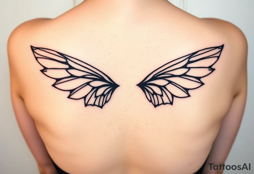 fairy wings gothic tattoo idea