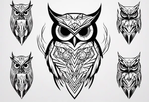 Demonic Owl tattoo idea