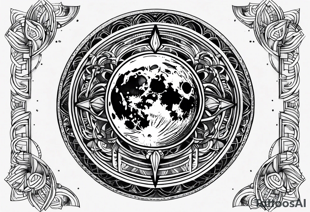 sacred moon tattoo idea