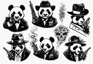 gangster panda angry

smoking with a gun wearing hat tattoo idea