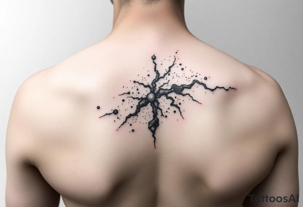 Beautiful and epic 3d milky way that appears to be coming out of the skin tattoo idea