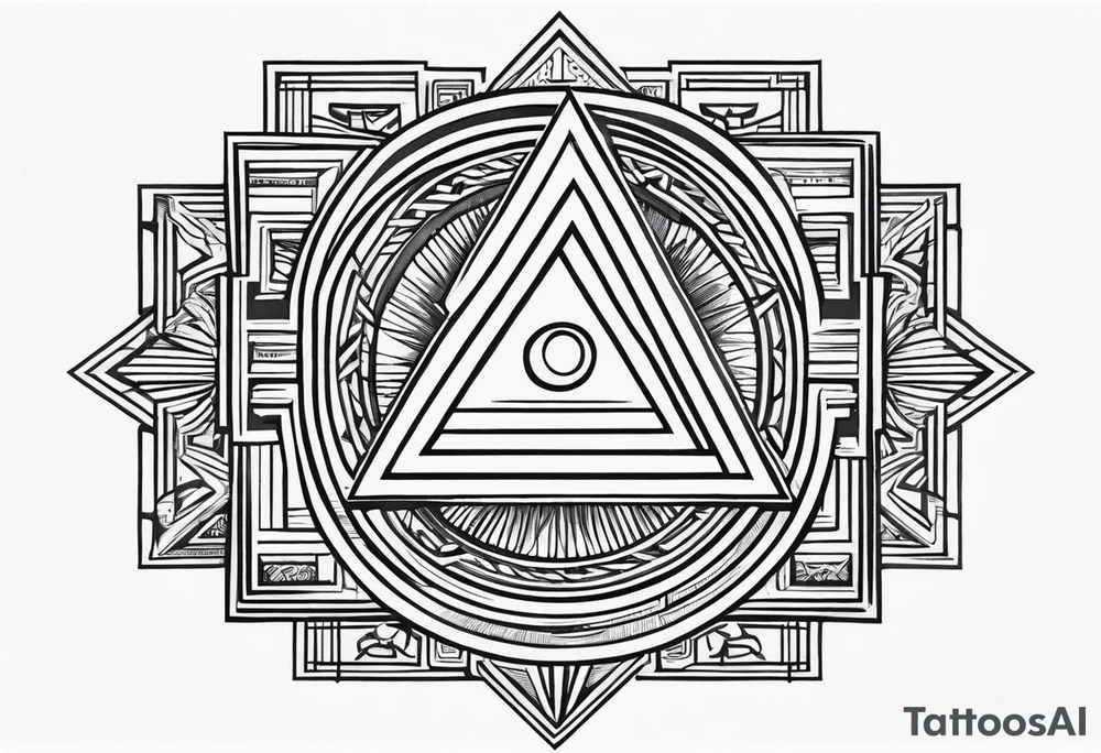 free masonry symbol , rectangle tattoo idea