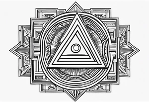 free masonry symbol , rectangle tattoo idea