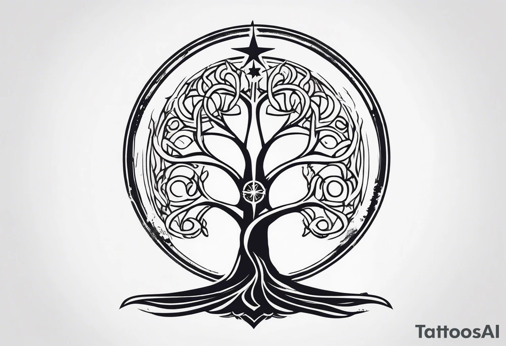White tree of Gondor, star wars rebel symbol, doctor who tattoo idea