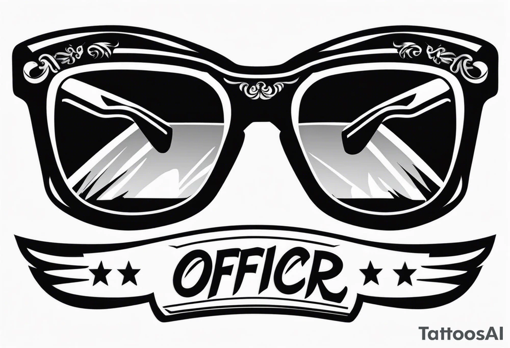sunglasses Officer tattoo idea