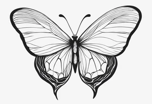 Uma borboleta delicada tattoo idea