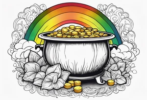 pot of gold tattoo idea