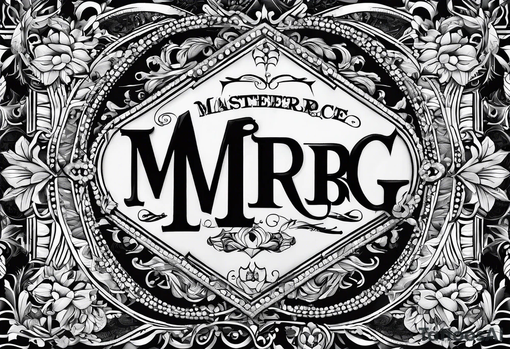 all of the letters: "MRBG"
clear and not fancy tattoo idea