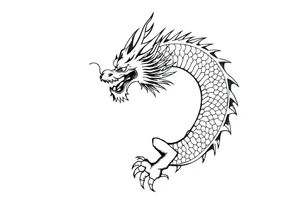 Beautiful asian dragon tattoo idea