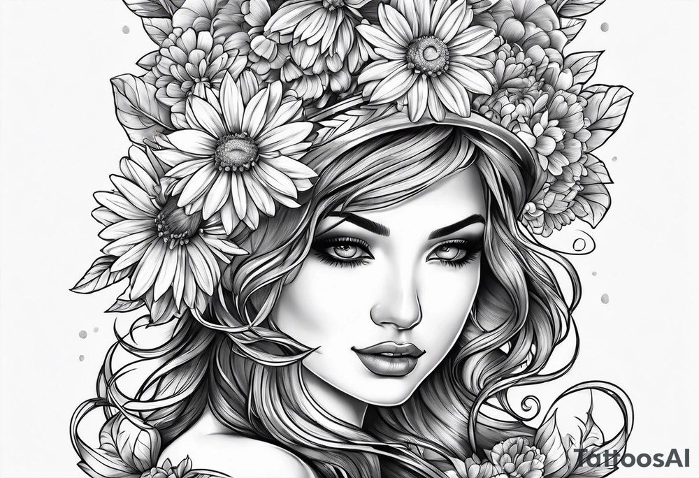 strength 
aster 
love 
mother tattoo idea