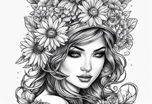 strength 
aster 
love 
mother tattoo idea