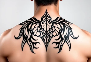 carribean tribal back tattoo feminine tattoo idea