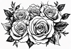 bouque of roses tattoo idea